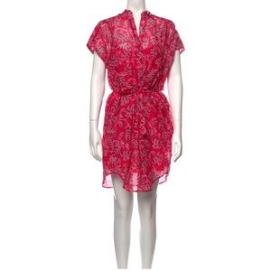 Saloni Tilda belted printed cotton/silk dress  NWT excellent condition Size 0